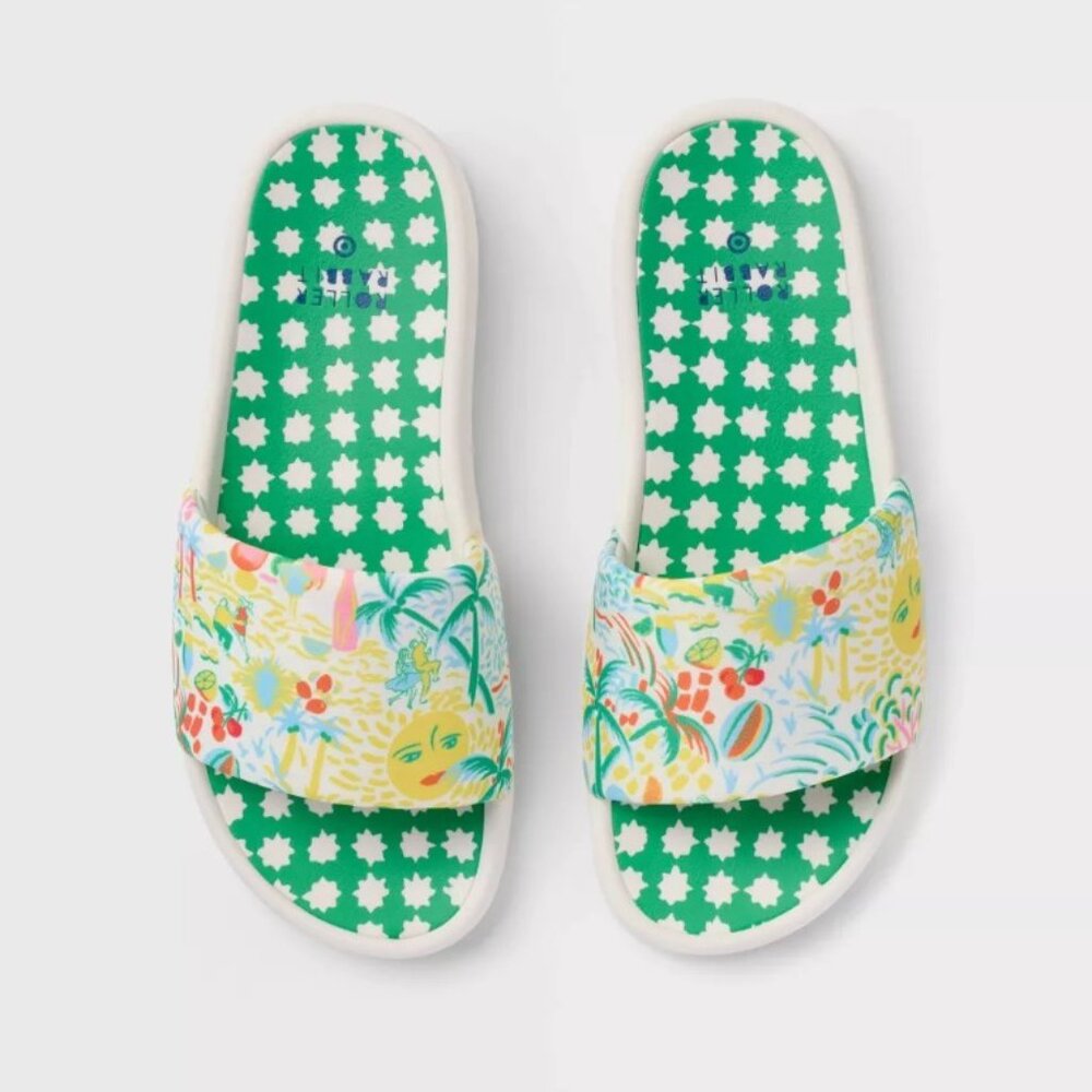 Vacation/Star Geo Slide Sandals Yellow/Green - Roller Rabbit x Target